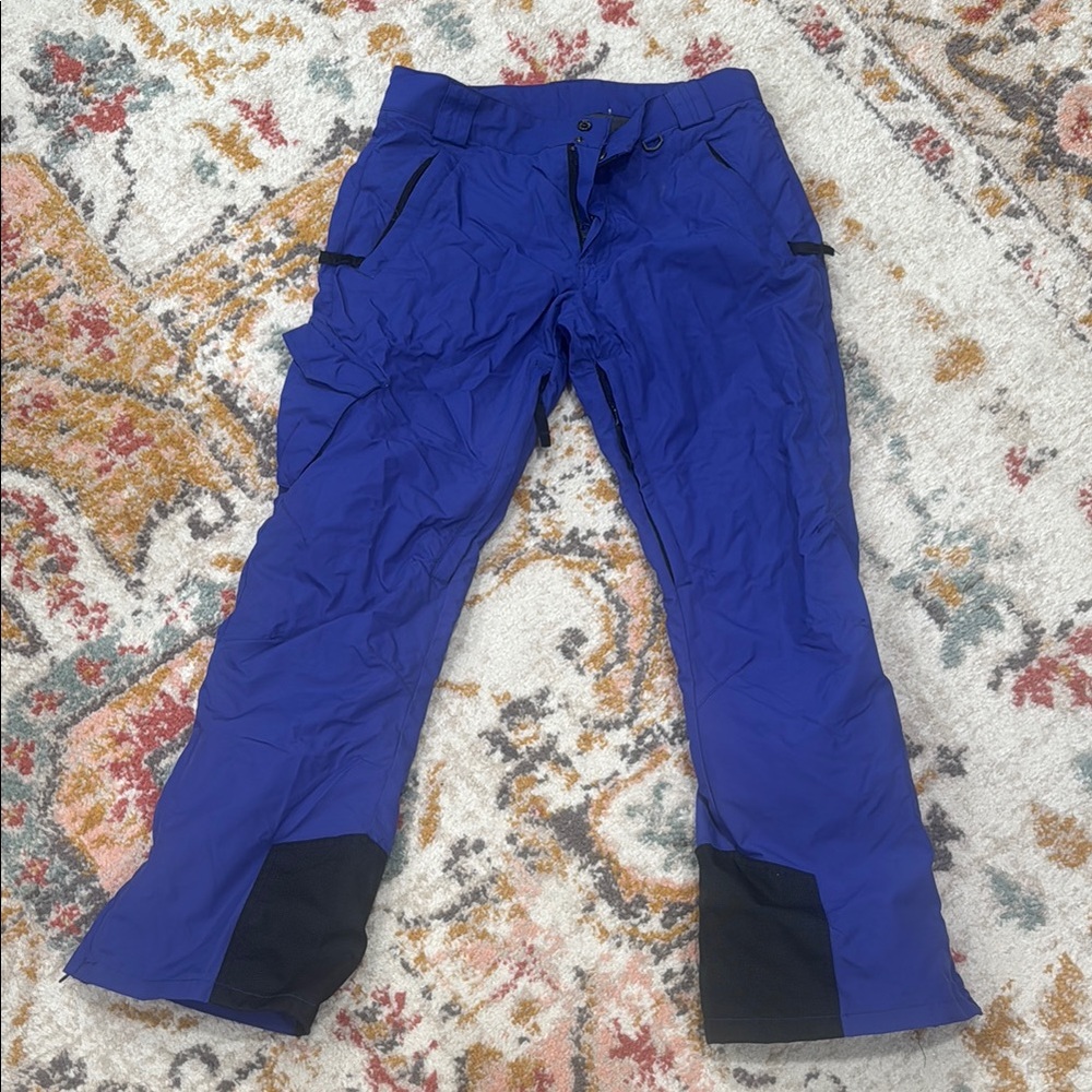 Slalom Blue Snow Pants with Black Details